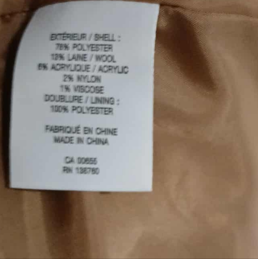 Reitmans Elegant Camel Trench Winter Coat - Picture 6 of 6